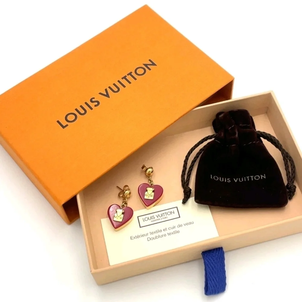 Louis Vuitton Sweet Monogram Heart Drop Earrings M68790
